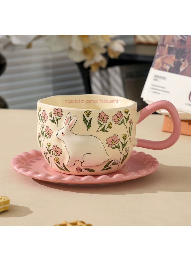 Porcelain Mug with Plate - Image 1